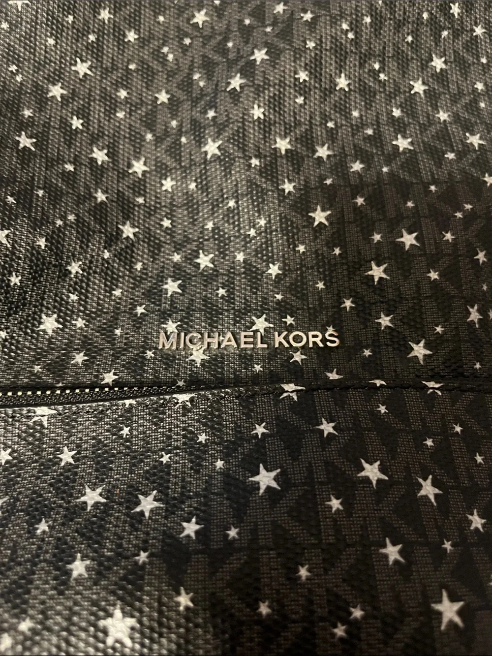 Michael Kors Black Star-Print Mini Backpack